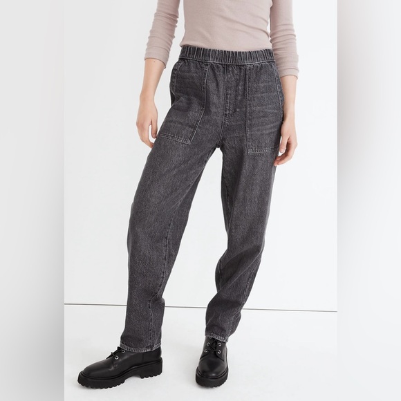 Madewell Sz L Pull-On Relaxed Baggy Jean in Chelford Wash - Picture 4 of 16